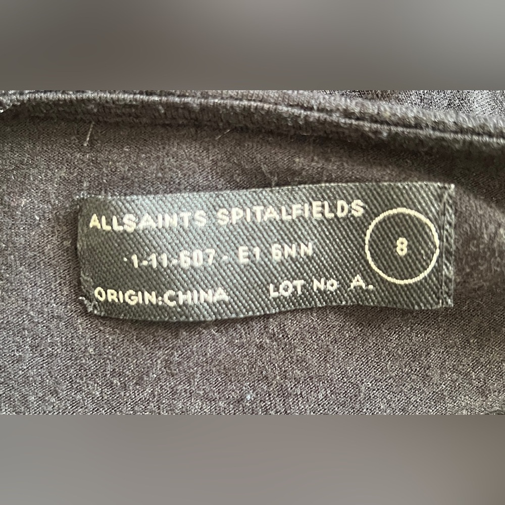 AllSaints Spitalfields Fenella Top Black - Picture 6 of 6